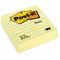 POSTIT 675YL LINED NOTES 101 X 101MM CANARY YELLOW