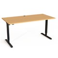 CONSET 50120 ELECTRIC HEIGHT ADJUSTABLE DESK 1600 X 800MM BEECH TOP BLACK FRAME