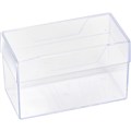DEFLECTO BUSINESS CARD BOX 100 X 60 X 50MM CLEAR