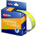 AVERY 937294 ROUND LABEL DISPENSER 14MM FLUORO YELLOW BOX 700