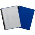 MARBIG DISPLAY BOOK REFILLABLE 20 POCKET A4 CLEARBLUE