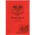SPIRAX P130 GRAPH BOOK 10MM GRID 48 PAGE A4 RED