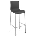 DAL ACTI CHAIR 4LEG LOW BARSTOOL CHROME FRAME LIGHT GREY SHELL