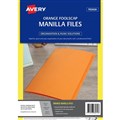 AVERY 88272 MANILLA FOLDER FOOLSCAP ORANGE PACK 20