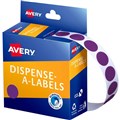 AVERY 937264 ROUND LABEL DISPENSER 14MM PURPLE BOX 1050