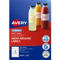 AVERY 980053 L7146 DURABLE WRAPAROUND LABELS LASER 5UP MATT VINYL PACK 60
