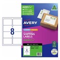 AVERY 936089 J8165 SHIPPING LABELS INKJET 8UP WHITE PACK 50