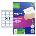 AVERY 959062 L7158 QUICK PEEL ADDRESS LABEL WITH SURE FEED LASER 30UP WHITE PACK 100
