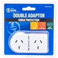 THE BRUTE POWER CO DOUBLE ADAPTOR FLAT RIGHT WITH SURGE PROTECTION