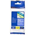 BROTHER TZE555 LAMINATED LABELLING TAPE 24MM WHITE ON BLUE