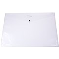 BANTEX STANDARD DOCUMENT WALLET STANDARD PP BUTTON CLOSURE A3 CLEAR