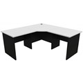 LOGAN CORNER WORKSTATION COMPLETE 1800 X 1800 X 750 X 730MM WHITEIRONSTONE