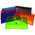 POP POLYWALLY WALLET HOOK AND LOOP CLOSURE 30MM GUSSET FOOLSCAP ASSORTED PACK 12