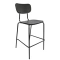 DURAFURN TIRAMISU BARSTOOL BLACK FRAME BLACK PLY