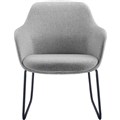 RAPIDLINE ASPEN SLED TUB CHAIR LIGHT GREYBLACK