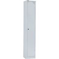 GO STEEL LOCKER 1 DOOR 305 X 455 X 1830MM WITH BUTTERFLY LOCK SILVER GREY