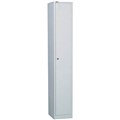 GO STEEL LOCKER 1 DOOR 305 X 455 X 1830MM SILVER GREY