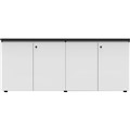 RAPID INFINITY DELUXE 4 SWING DOOR CUPBOARD 1800 X 450 X 730MM NATURAL WHITE LAMINATE BLACK RIGID EDGING