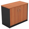 OM STATIONERY CUPBOARD LOCKABLE 900 X 450 X 720MM CHERRYCHARCOAL