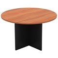 OM ROUND MEETING TABLE 900 X 720MM CHERRYCHARCOAL