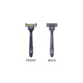 LIVINGSTONE DISPOSABLE SHAVING RAZORS TRIPLE BLADE WITH HANDLE AND LUBRICATING STRIP BLUE BOX 10
