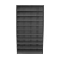 STEELCO PIGEONHOLE SHELVING UNIT 40 COMPARTMENTS 1830 X 1000 X 386MM BLACK SATIN