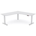 OLG AGILE ELECTRIC TRIPLE 3 COLUMN WORKSTATION RH 1800 X 1800 X 750MM WHITE FRAME WHITE TOP