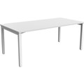 OLG AXIS SINGLE SIDED DESK 1500 X 750MM WHITE FRAME WHITE TOP