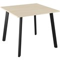 OLG FLARE BAR LEANER 4 LEG BLACK FRAME 1200MM X 750MM NORDIC MAPLE