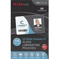 GBC LAMINATING POUCH 175 MICRON 54 X 86MM CLEAR PACK 100