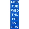 QUARTET MAGNETIC DAYS BLUE 50 X 25MM PACK 7