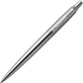 PARKER JOTTER BALLPOINT PEN MEDIUM BLUE INK STAINLESS STEEL CHROME TRIM