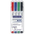 STAEDTLER 341 LUMOCOLOR COMPACT WHITEBOARD MARKER BULLET WALLET 4