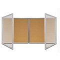 VISIONCHART TX WEATHERPROOF 2 DOOR NOTICE CASE 1350 X 980MM CORK PINBOARD