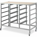 VISIONCHART EDUCATION MOBILE STORAGE TOTE TRAY TROLLEY 15 BAYS