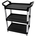 COMPASS COMPACT 3 SHELF UTILITY CART BLACK