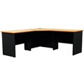 LOGAN CORNER WORKSTATION COMPLETE 1800 X 1800 X 750 X 730MM BEECHIRONSTONE
