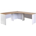 LOGAN CORNER WORKSTATION COMPLETE 1800 X 1800 X 600 X 730MM OAKWHITE